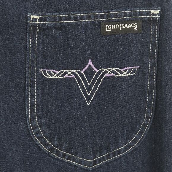 Lord Isaacs High Waist Jeans Womens Size 16 Embroidered Western Cowboy Rodeo - Picture 3 of 8